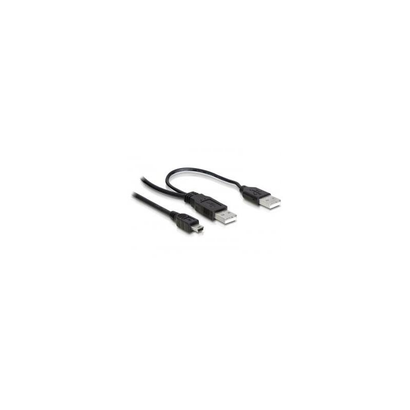 Delock cable 2x usb2.0-a macho  mini-usb