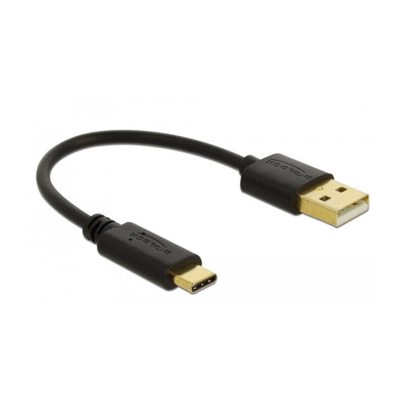 Delock cable de carga usb tipo a a usb tipo c ™ de 15 cm