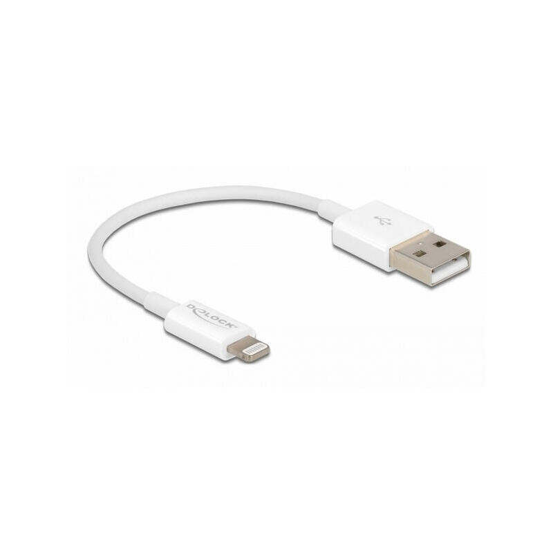 Delock cable de carga y datos usb para iphone ™, ipad ™, ipod ™ blanco 15 cm