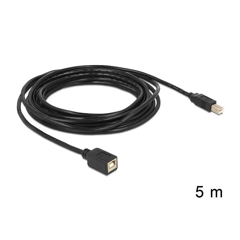 Delock cable de extensiÓn usb 2.0 b macho b hembra 5 m