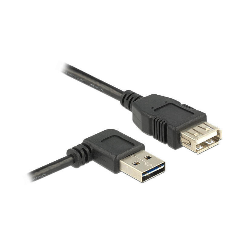 Delock cable de extensiÓn usb 2.0 typ-a angular  usb 2.0 typ-a negro 1m