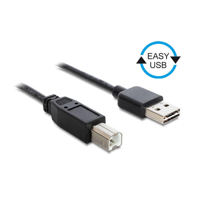 Delock cable easy-usb 2.0-a male  usb 2.0-b male 1 m