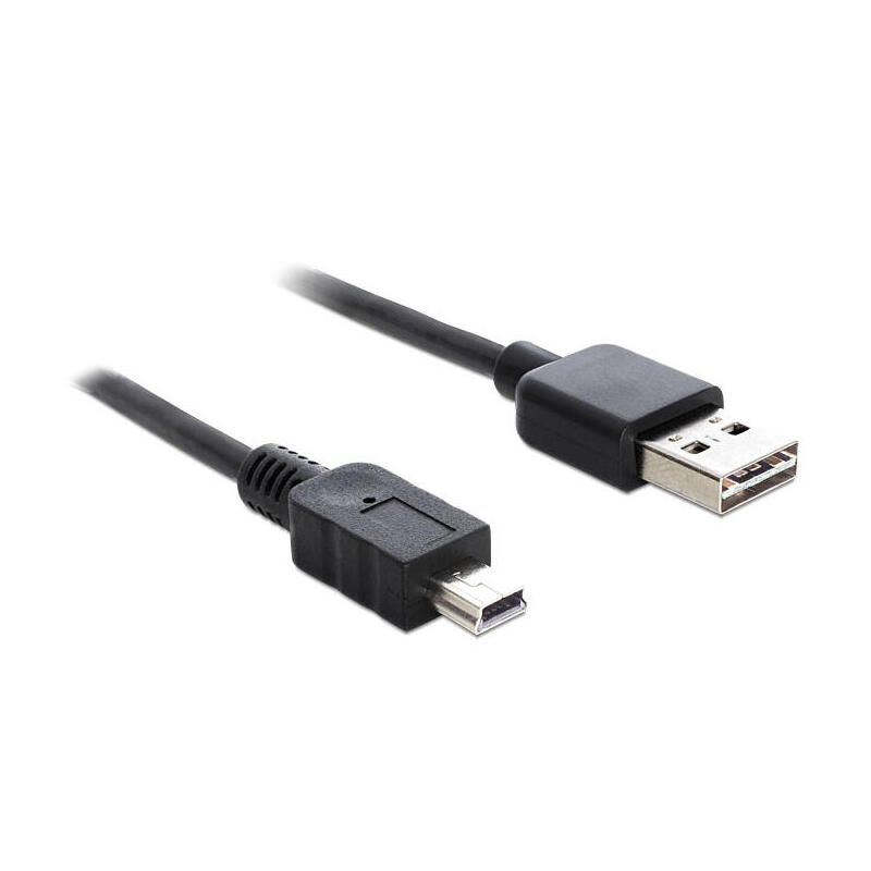 Delock cable easy-usb 2.0 tipo-a  usb 2.0 tipo mini-b m/m 5m negro