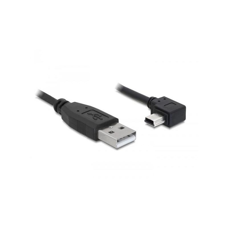 Delock cable usb 2.0-a macho  usb mini-b 5pin macho angular 0,5 m