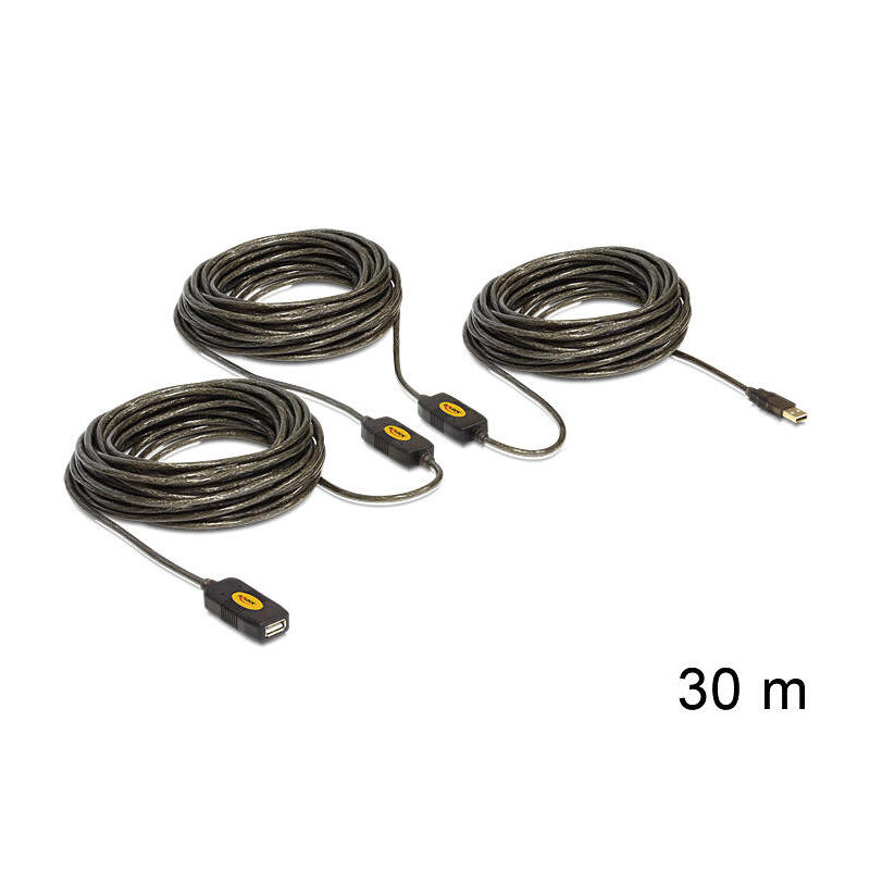 Delock cable usb 2.0 extension, active 30 m