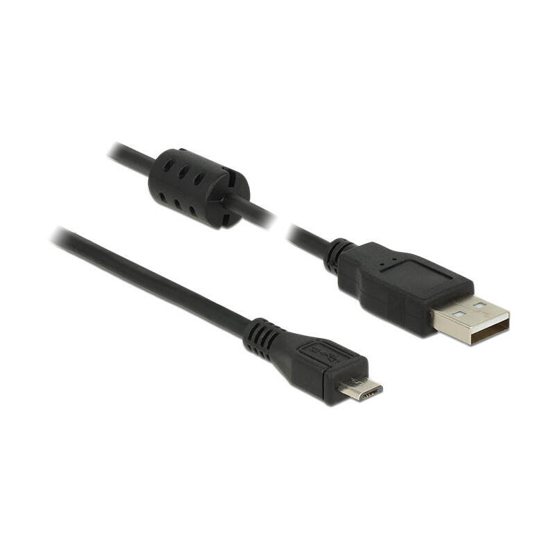 Delock cable usb 2.0 tipo-a macho usb 2.0 micro-b macho de 1,0 m negro