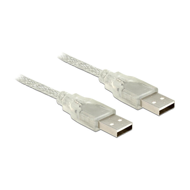 Delock cable usb 2.0 tipo a macho usb 2.0 tipo a macho 0.5 m transparente