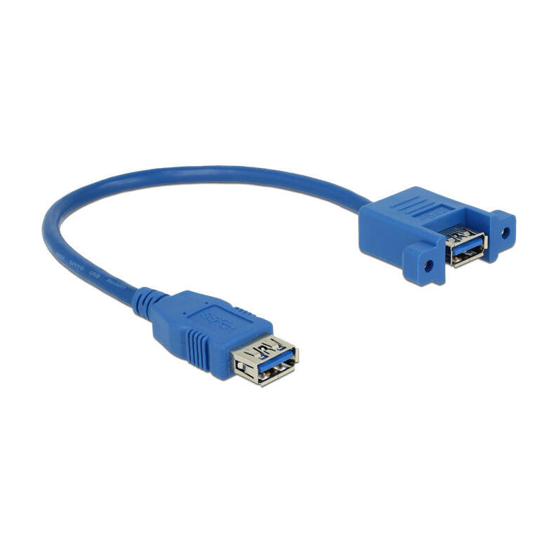 Delock cable usb 3.0 a hembra  usb 3.0 a hembra para instalaciÓn 0,25 m