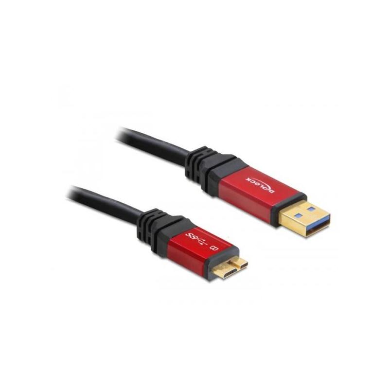 Delock cable usb 3.0 typ-a macho  usb 3.0 typ micro-b macho 2 m premium