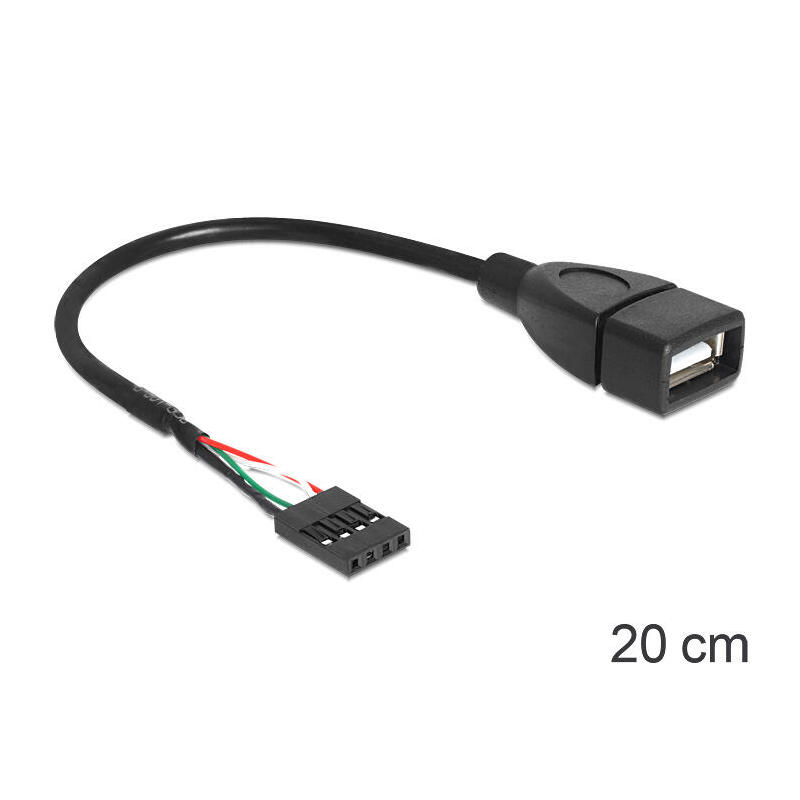 Delock cable usb pin header hembra  usb 2.0 typ-a hembra 20 cm