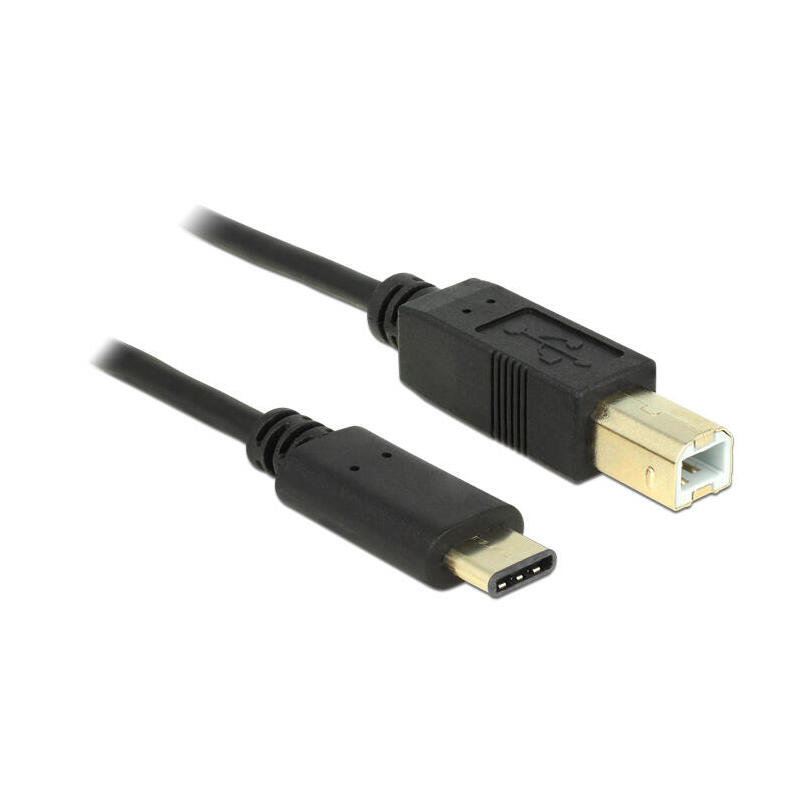 Delock cable usb tipo-c 2.0 macho  usb 2.0 typ-b macho 2,0 m negro