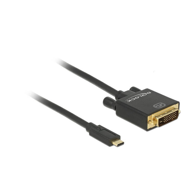 Delock cable usb tipo-c – dvi 24+1 m/m 4k 30 hz 2m negro