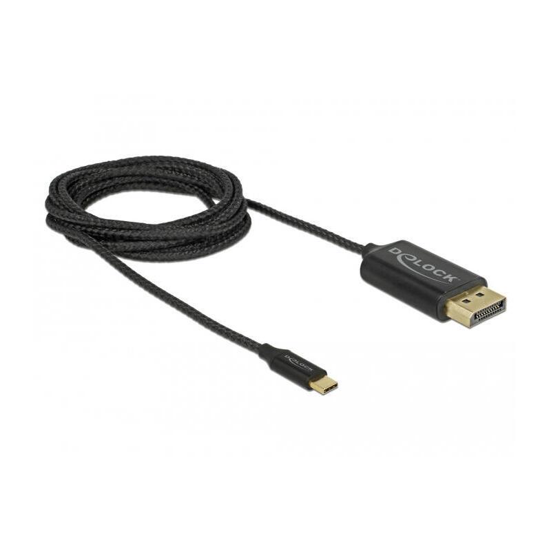 Delock cable usb tipo-c macho  displayport macho dp-alt mode 4k 60 hz 2 m
