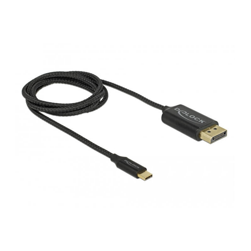 Delock cable usb tipo-c macho  dp macho dp-alt mode 4k 60 hz 1 m