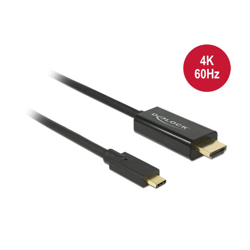 Delock cable usb tipo-c macho  hdmi-a macho dp-alt mode 4k 60 hz 2 m schwa