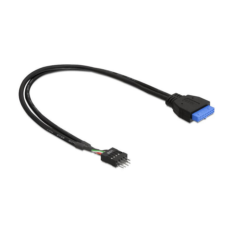 Delock cable usb3.0 pinheader 19pin – 8pin h/m 0.45m