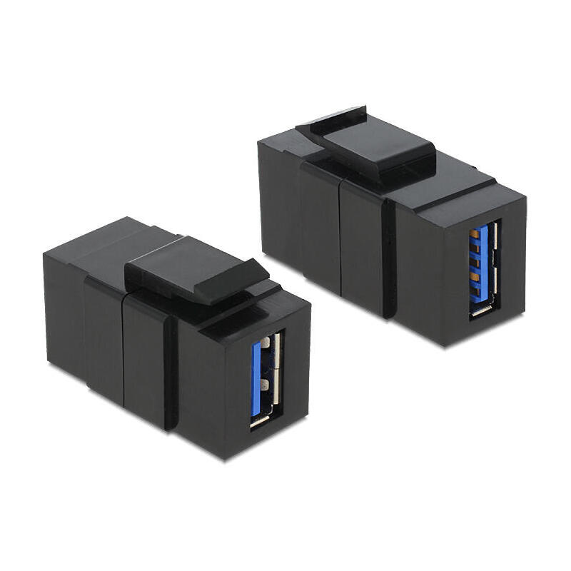Delock keystone module usb 3.0 a hembra usb 3.0 a hembra black