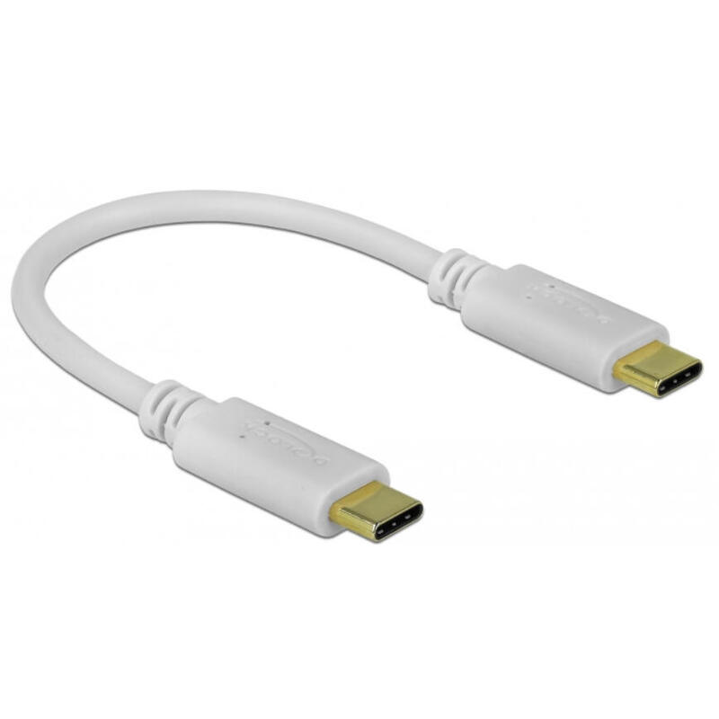 Delock usb tipo-c cable de carga 15 cm pd 100 w con e-marker