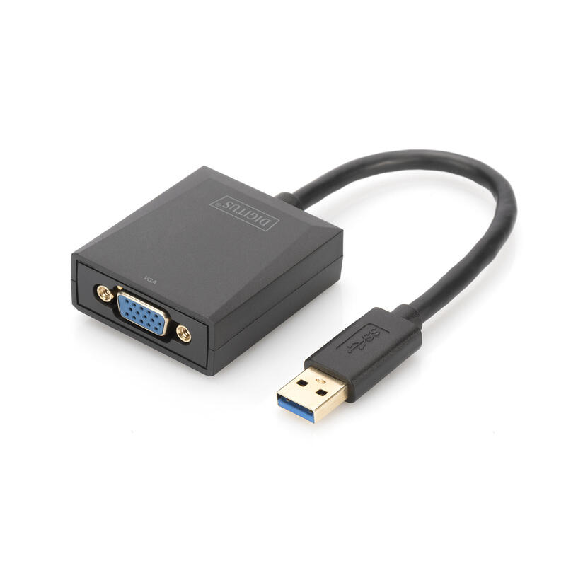 Digitus adaptador usb 3.0 a vga 1080p 1920×1080 negro da-70840