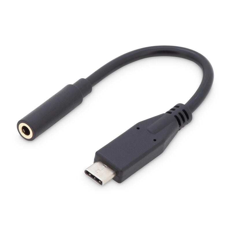 Digitus adaptador usb-c a jack 3.5mm 20cm negro