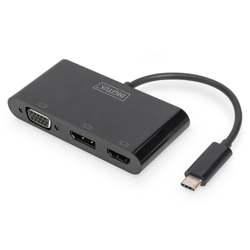 Digitus adaptador usb-c a vga/hdmi/displayport