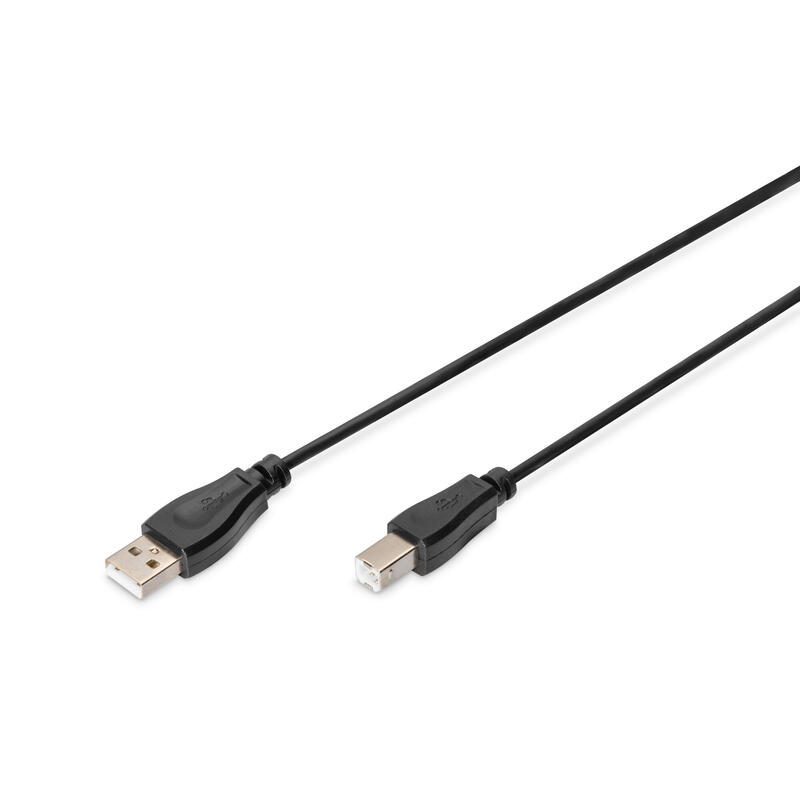 Digitus cable usb 2.0 a/b (impresora) 1.80m negro  ak-300102-018-s