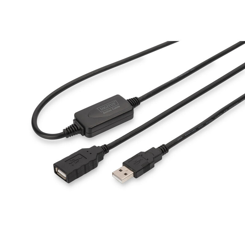 Digitus cable usb 2.0 am/ah amplificado 10m
