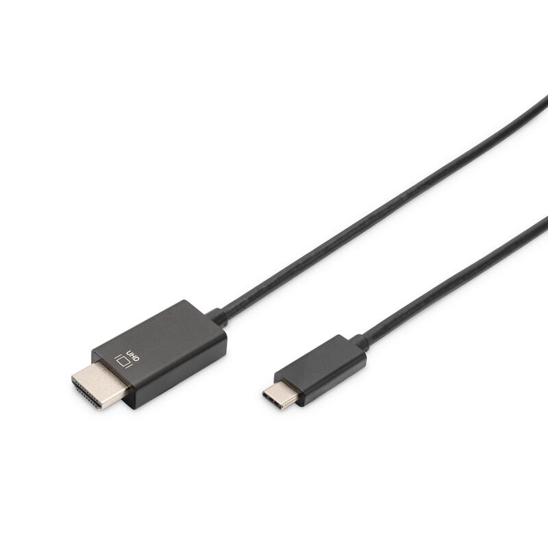 Digitus cable usb-c a hdmi 4k macho/macho 2m negro