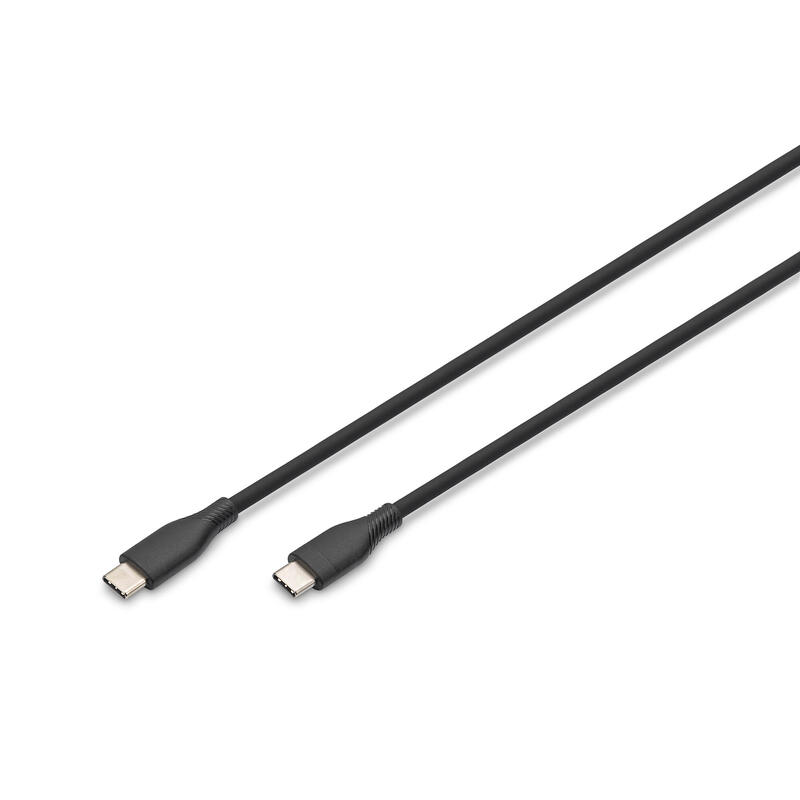 Digitus usb-c 2.0 (st-st) 1m ladecable silikon 60w schwarz