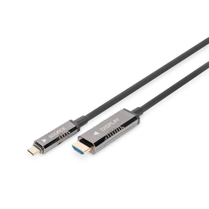 Digitus usb-c-hdmi aoc kabel    20m usb-c-hdmi 4k glasfaser