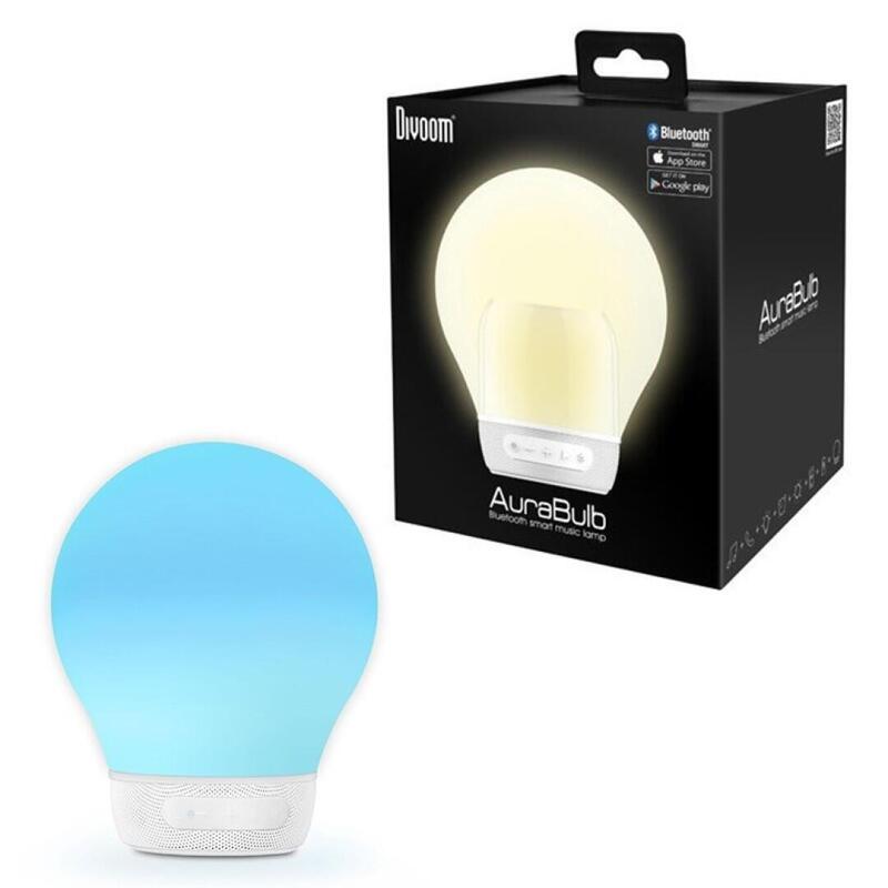 Divoom aurabulb altavoz + lampara led multicolor blanco