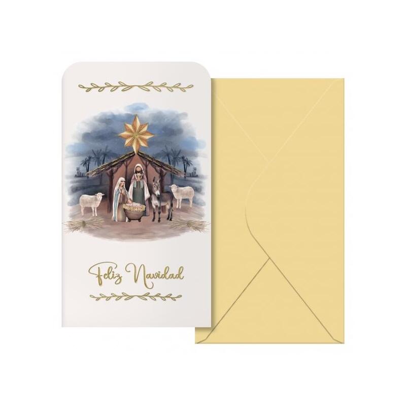 Dohe maria pack de 6 tarjetas/billeteros de felicitacion navideÑa con sobre – tamaÑo 9x16cm – papel offset – impresas a