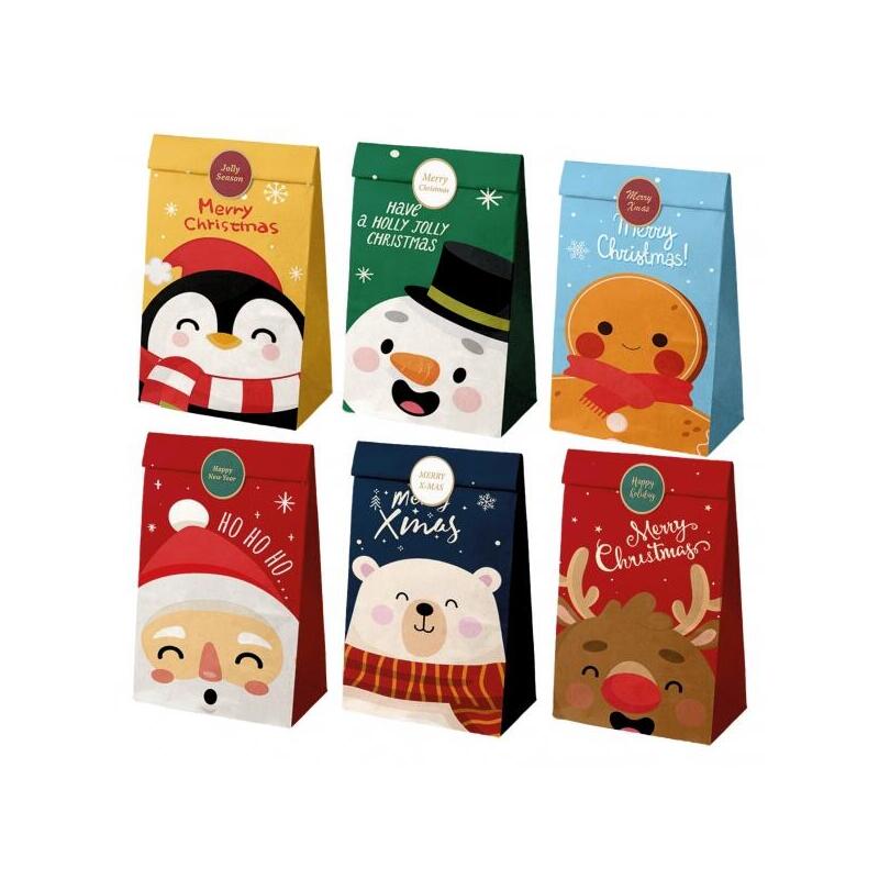Dohe navidad pack de 12 bolsas de papel – 2 bolsas por modelo – alta resistencia