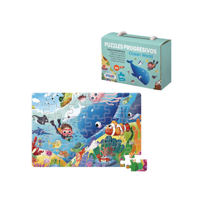 Dohe puzzle educativo para niÑos – 36 piezas – doble capa de carton y contrachapado – estimula la imaginacion y el
