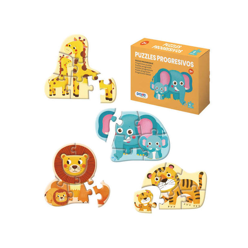 Dohe puzzle progresivo para niÑos – doble capa de carton – capa intermedia de contrachapado – estimula imaginacion y