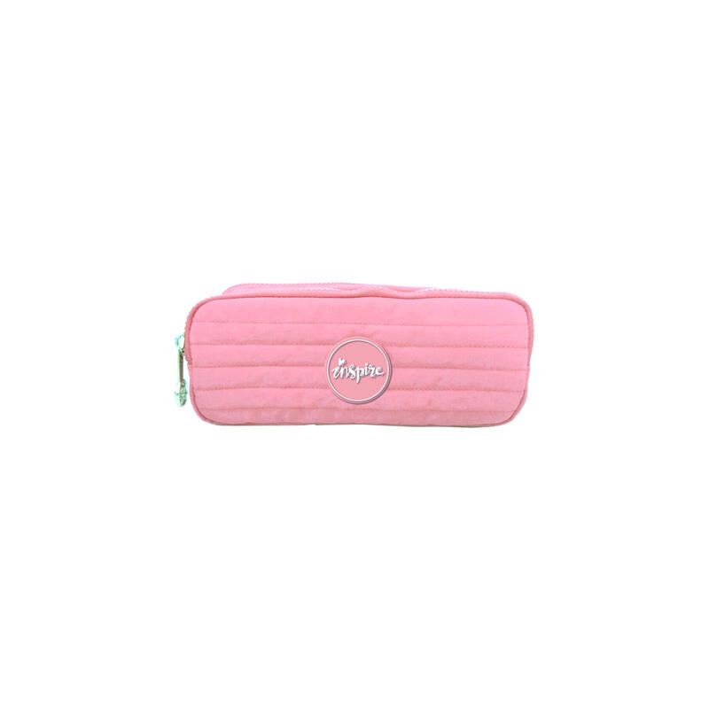 Dohe serie pastel portatodo doble – cierre de cremallera – color rosa pastel