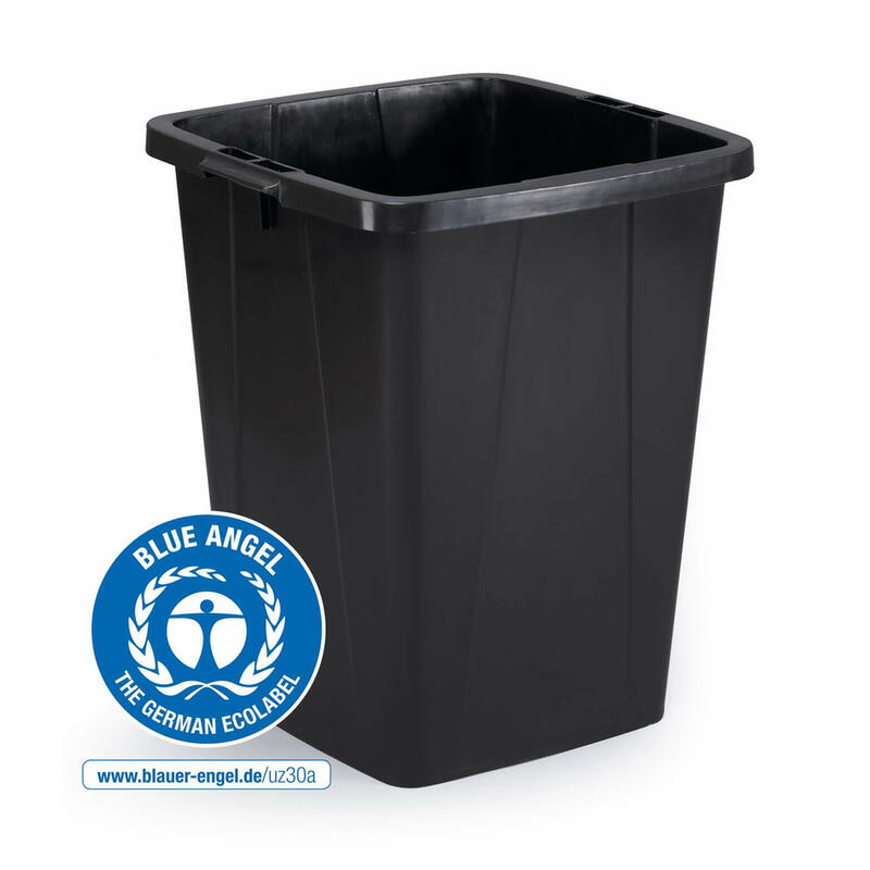 Durable 1800505221 cubo de basura rectangular plástico negro