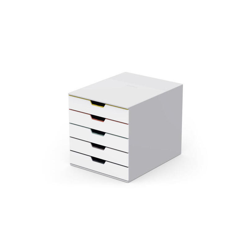 Durable varicolor mix 5 archivador organizador de plÁstico multicolor, blanco
