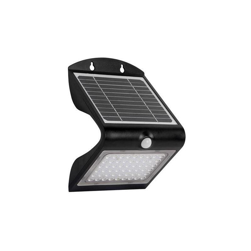 Elbat aplique led solar doble iluminacion 4w – 500lm – luz fria 6000k – luz calidad 3000k – sensor de movimiento