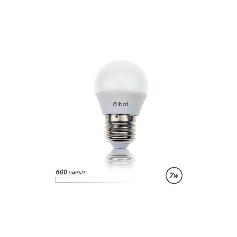 Elbat bombilla led 7w – lumenes: 600 4000k luz blanca e27 220º blanco