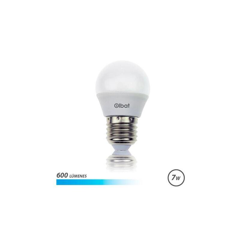Elbat bombilla led g45 7w 600lm e27 luz fria – ahorro de energia – larga vida util – bajo consumo – color blanco