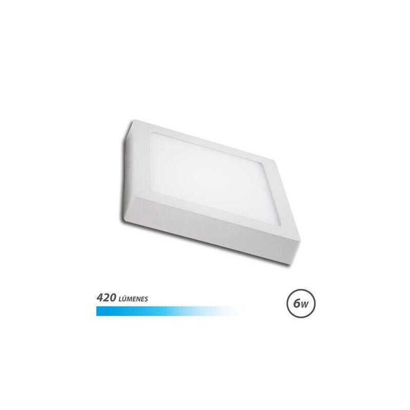 Elbat downlight cuadrado sobre pared led 6w luz fria