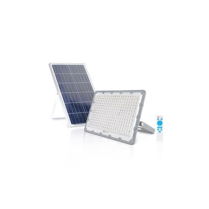 Elbat foco solar led 200w – 3600lm – luz fria 6500k – autonomia hasta 2 dias – control remoto – ip67