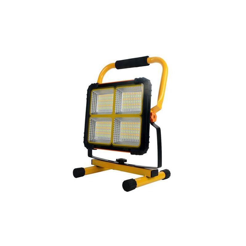 Elbat foco solar led 80w 650lm – panel solar integrado 6v, 3w – bateria 3.2v, 10000mah – angulo iluminacion 360º – soporte plega