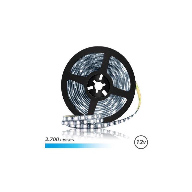 Elbat tira led 12v 2700lm – luz fria 6500k – 30 led por metro – longitud 5m