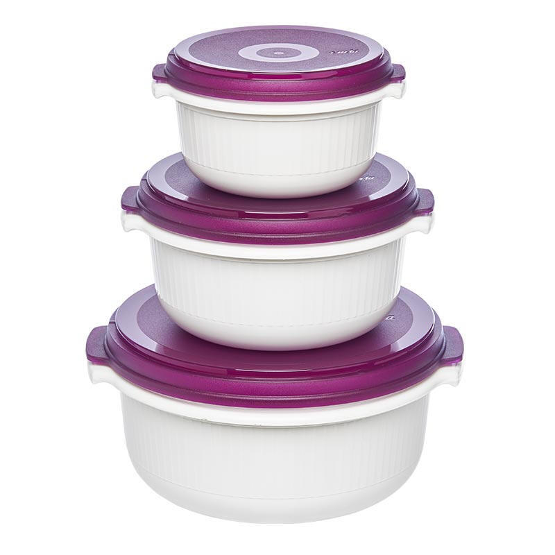 Emsa olla para microondas micro family, juego bÁsico de 3 piezas, caja 508455