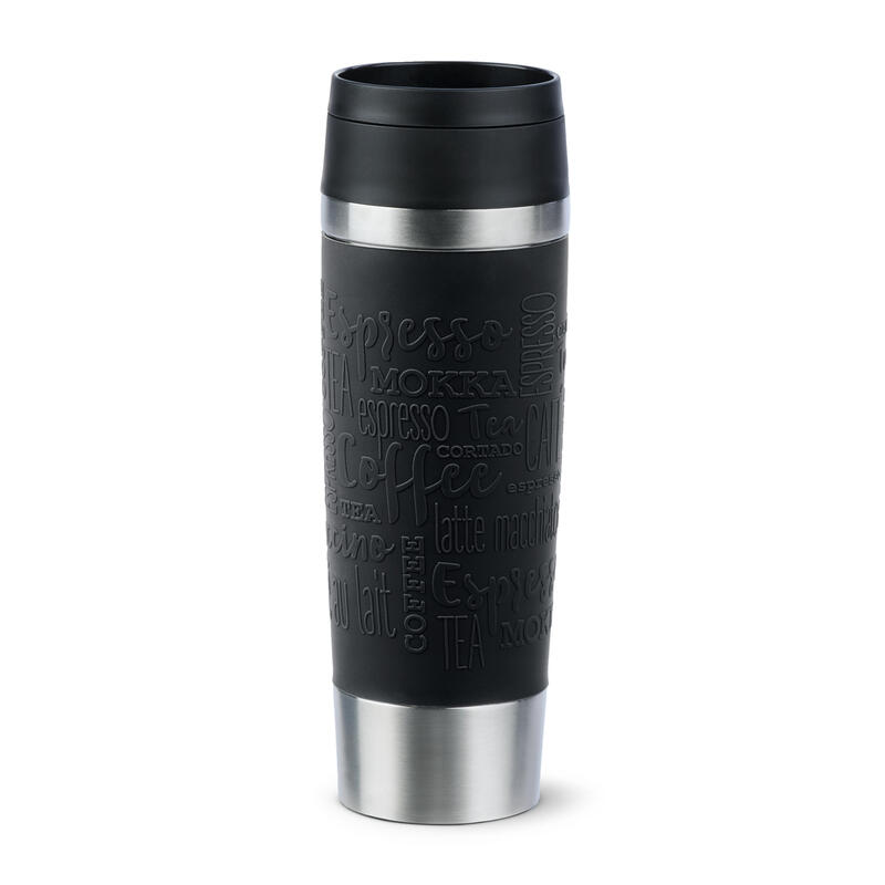 Emsa travel mug taza tÉrmica classic grande negro/acero inoxidable, 0,5 litros n2022000