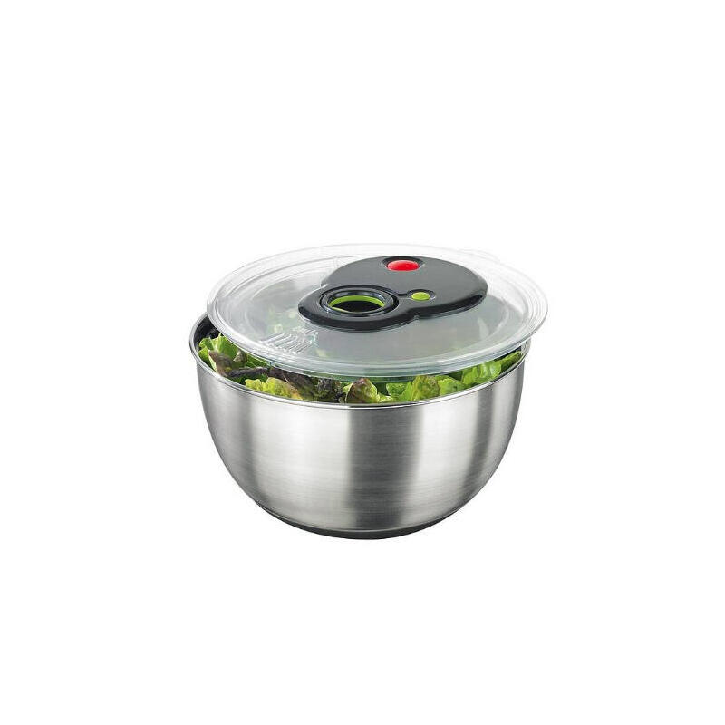 Emsa turboline escurridor de ensalada, bol acero inoxidable/transparente 513441