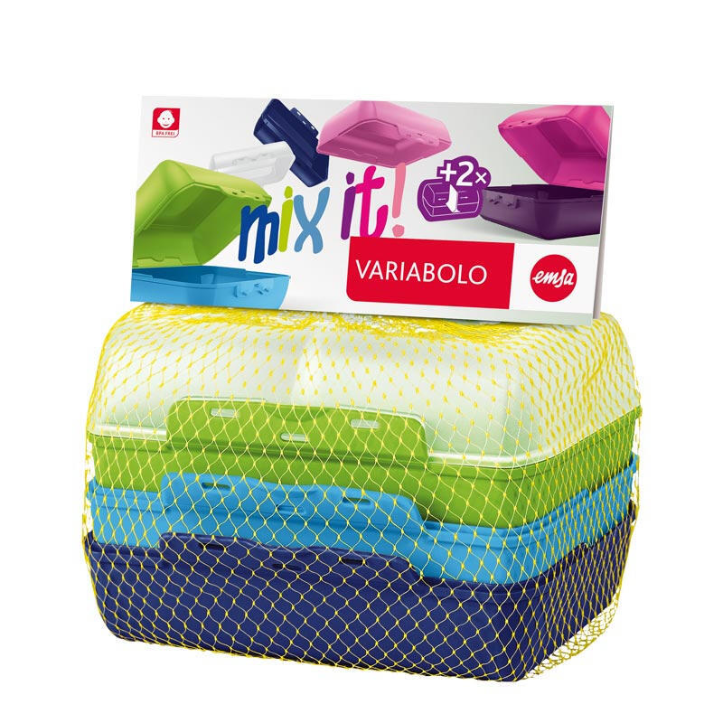 Emsa variabolo conjunto de fiambrera y bidÓn reutilizable multicolor polipropileno (pp) 2 pieza(s)
