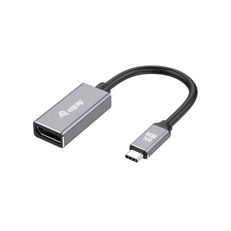 Equip 133493 adaptador usb-c – displayport 1.4 8k60hz 0.15m negro, gris